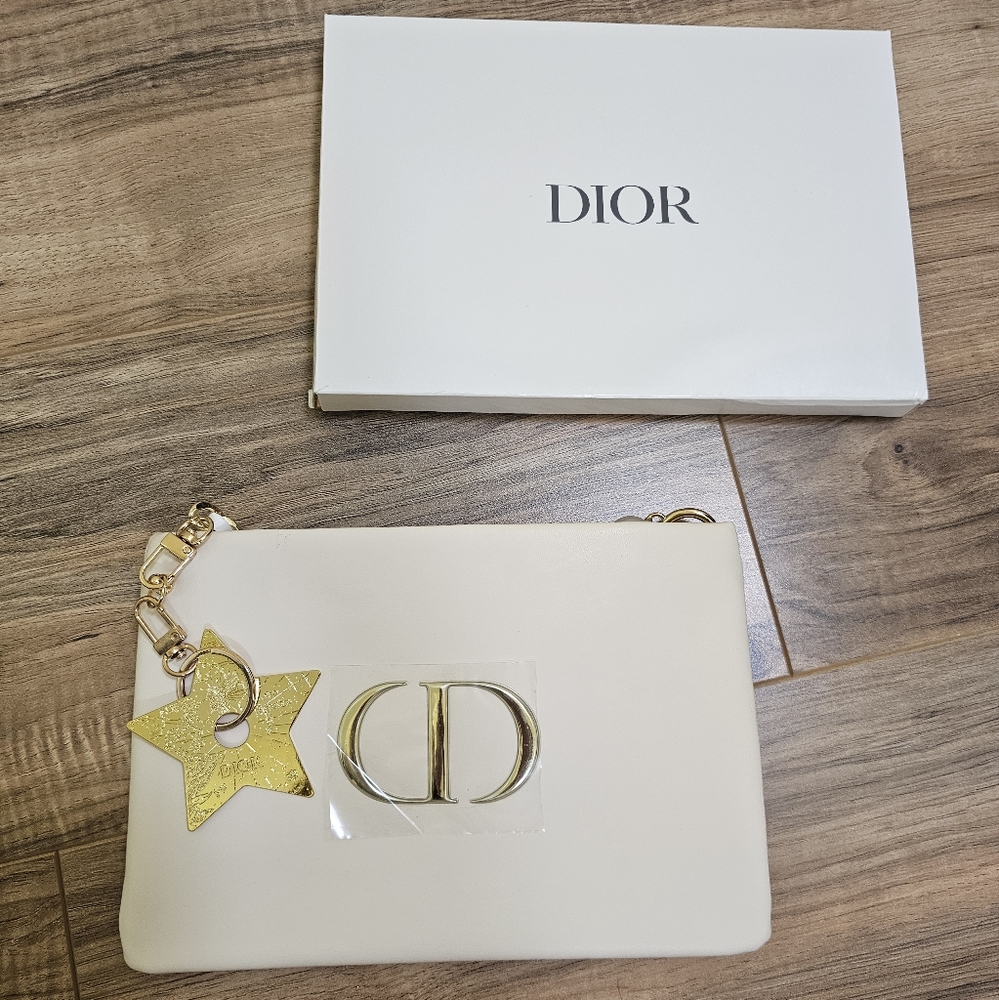 Dior Beaute VIP GWP Gift Cosmetic Clutch / Pouch Bag Handbag Beige - Picture 8 of 13